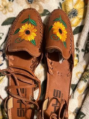 Sunflower guaraches/ Mexican sandals
